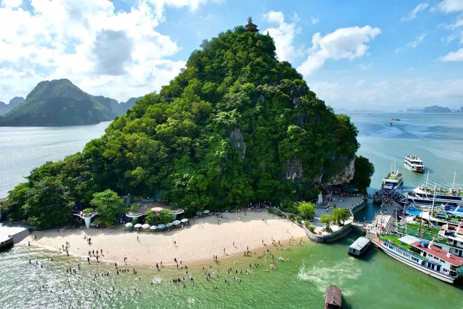 Titop Island in halong bay